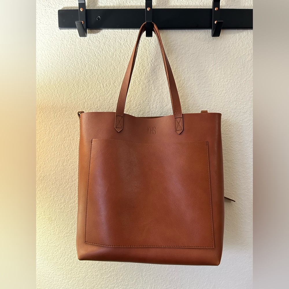 Madewell Medium Transport Tote- English Saddle EUC